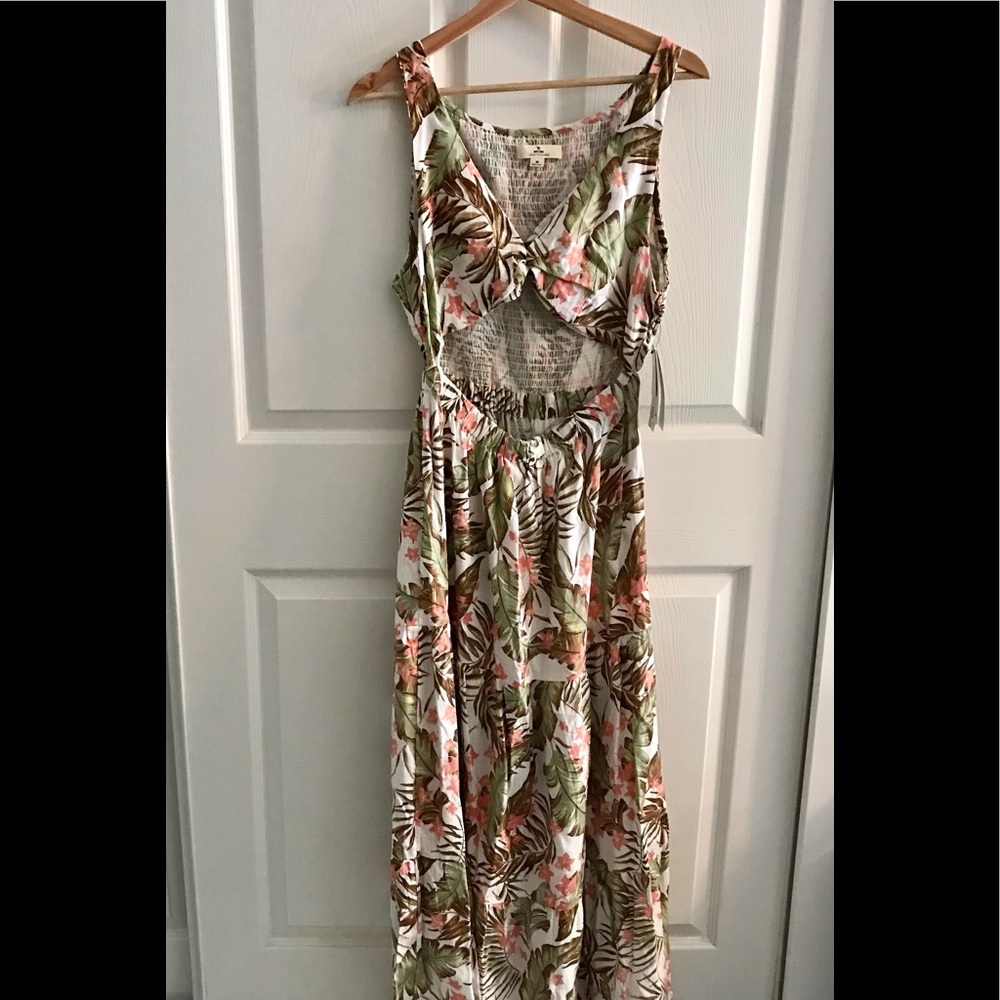 Rip Curl La Quinta Floral Smocked Maxi Dress Off White - Picture 9 of 14